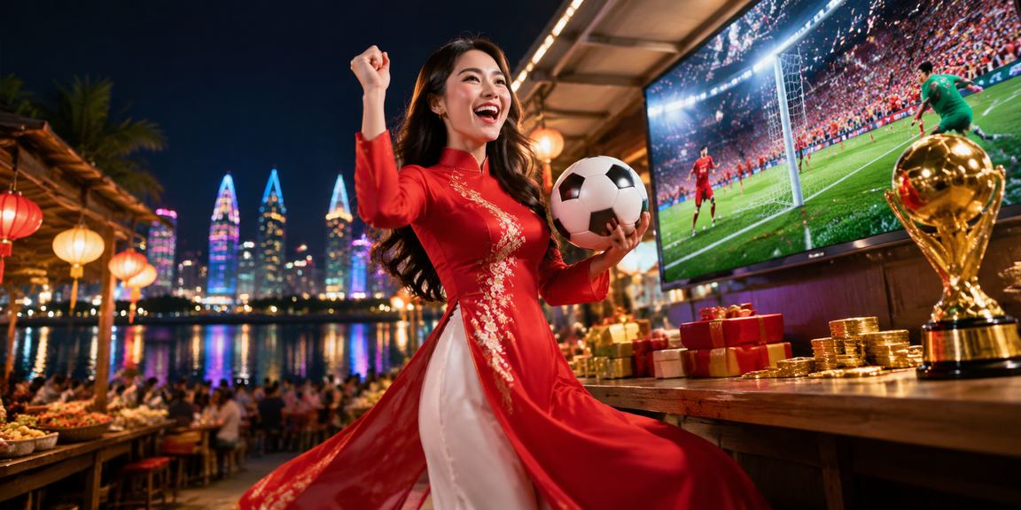 Người dùng tại Phú Quốc mặc áo dài đặt cược bóng đá và thực hiện giao dịch thanh toán trực tuyến